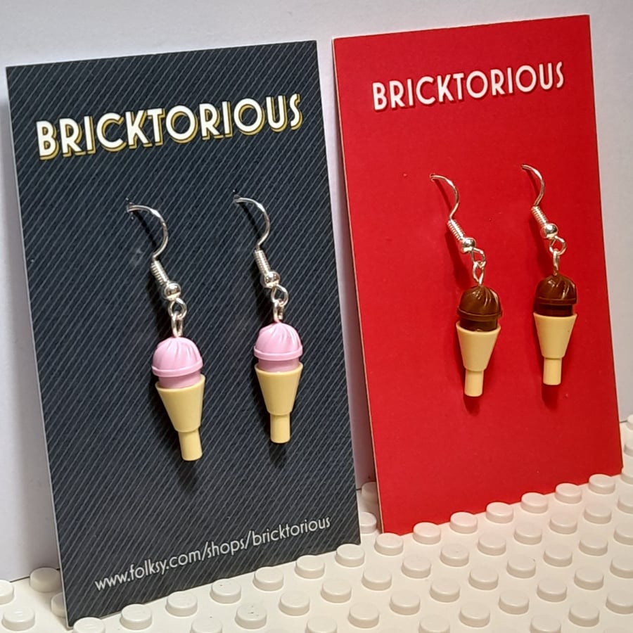 Lego Ice Cream Cone Earrings