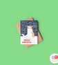 Cat Christmas Card, A6 Christmas Card, Cute Animal Christmas Card - Image 1