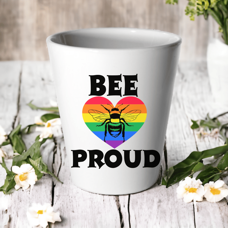 Bee Proud Plant Pot -Succulent Cactus Flower Pot - Funny Flower pot