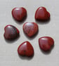 6 Red Jasper Solid Gemstone Polished Hearts - 20mm - Chakra - Crafting - Image 3