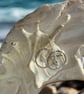 Silver Hoop Earrings With Seashell Charm - Image 4