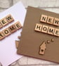 Handmade New Home Card: Scrabble Tile Greetings - Image 1