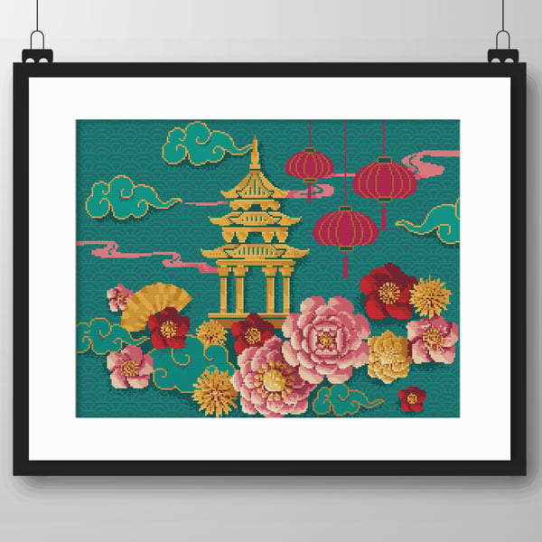 053 - Dreams of the Orient - Traditional Chinese New Year - Cross Stitch Pattern