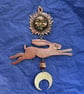 Sun and Moon Copper Hare Wall Hanging - Image 2