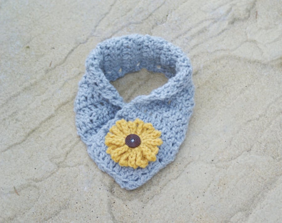 2 -9 Month Baby Girls Neckwarmer Cowl Crochet Chunky