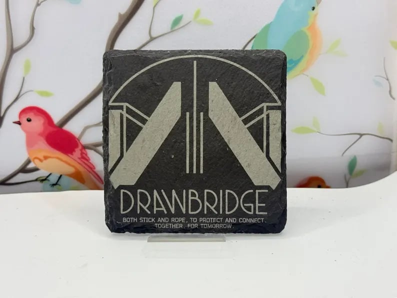 Death Stranding Drawbridge Laser Etched Coaster
