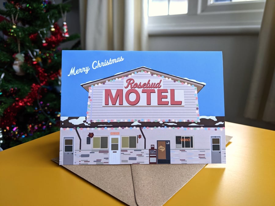 Schitt's Creek Rosebud Motel Christmas Card