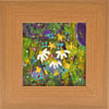 Small Framed Abstract Painting of Wild Flowers