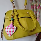 Decorative, individual, fabric, keyrings