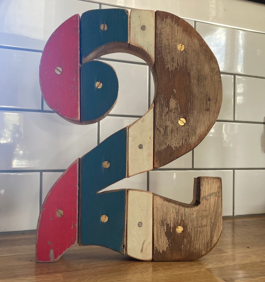 Reclaimed and Rustic Wooden Number 2