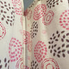 Pink Dandelion Fireworks Organic Cotton Shower Curtain, washable non-waxed