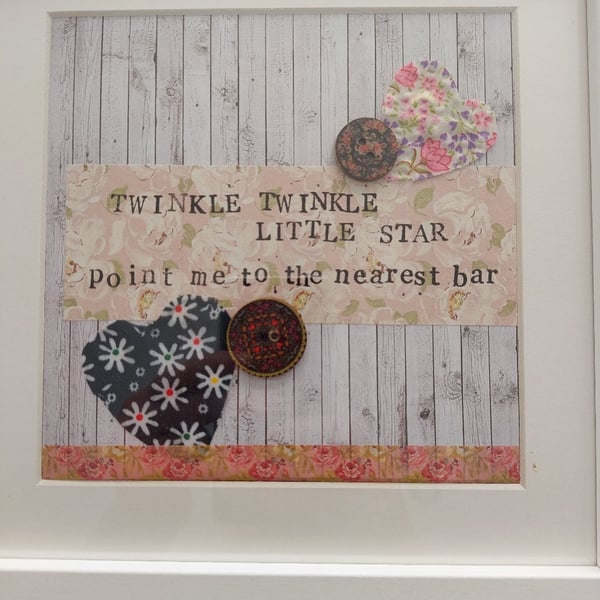 Twinkle Twinkle framed collage