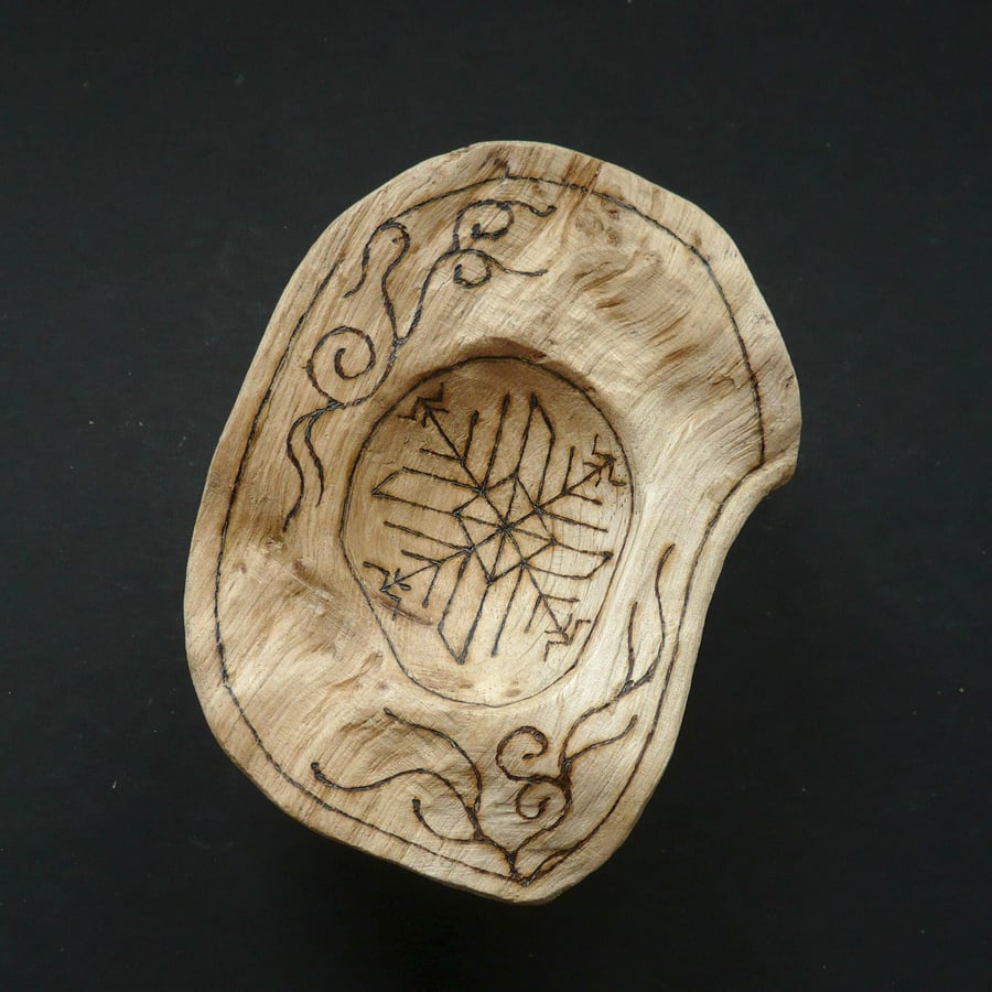 Oak Wood Spell Bowl for Strength and Success