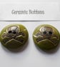 Buttons Skull Ceramic stoneware. - Image 2