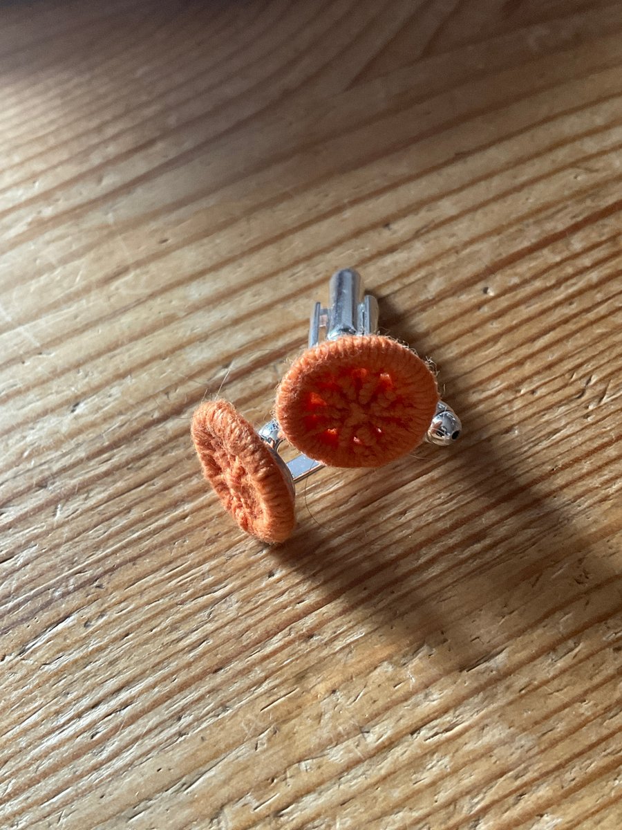 Dorset Button Cufflinks, Orange