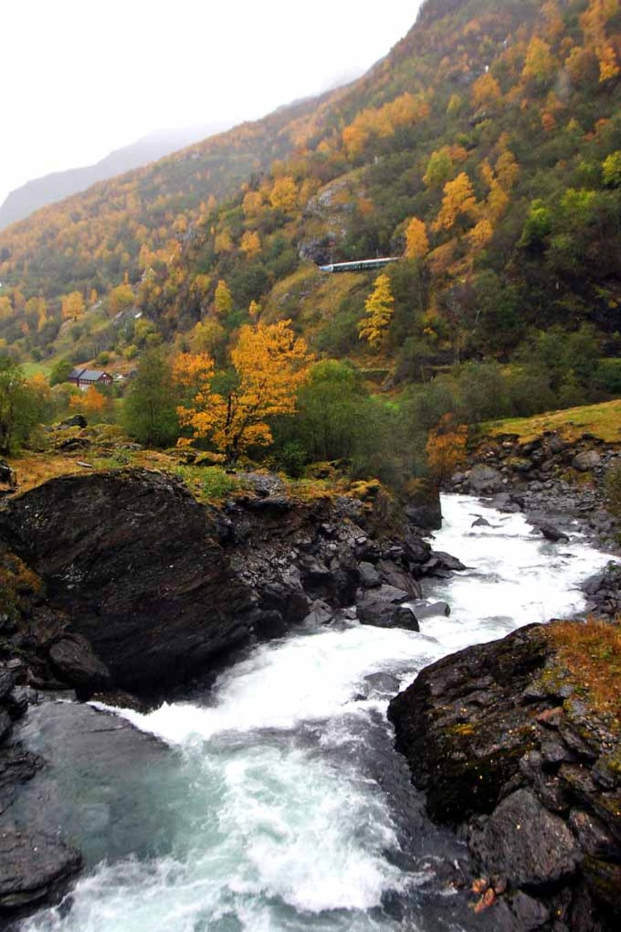 Waterfall Flamsdalen Valley Flam Norway Scandinavia Photograph Print