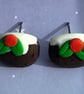 Christmas Pudding Stud Earrings - Image 1
