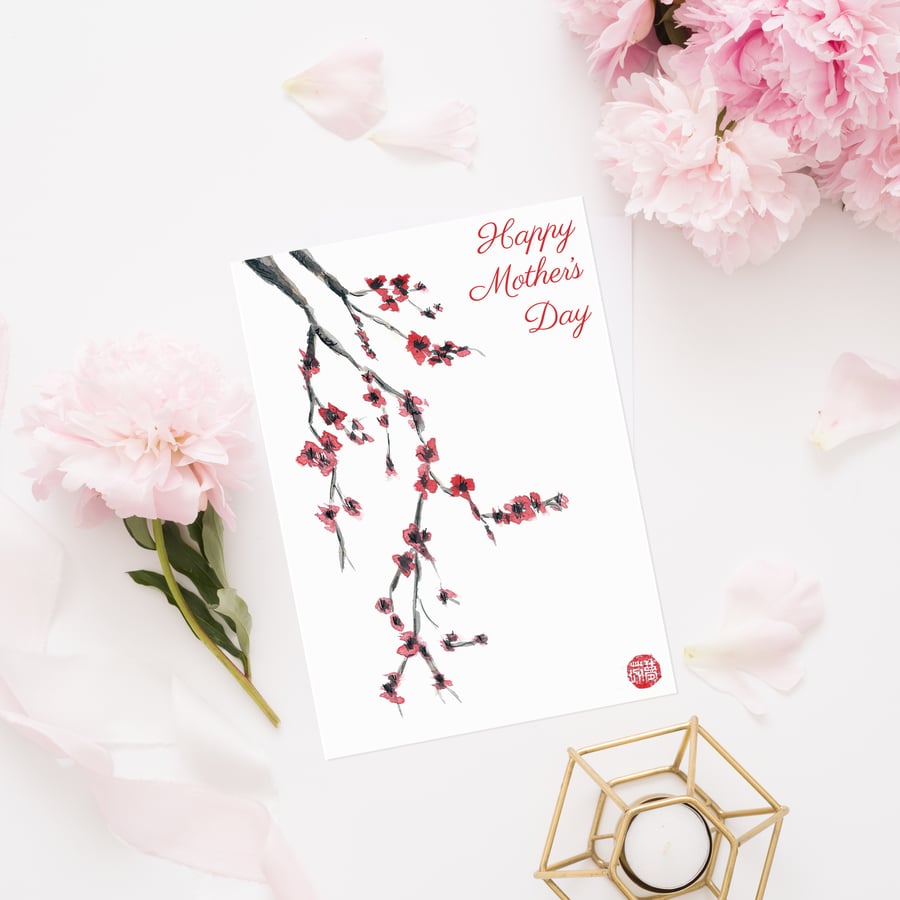 Mother's Day Blossom Card, Card for mum, Happy Mother's Day, Morvenna