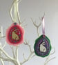 Hand Embroidered Hare Decoration  - Image 8