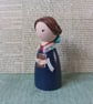 Charlotte Bronte peg doll. - Image 3