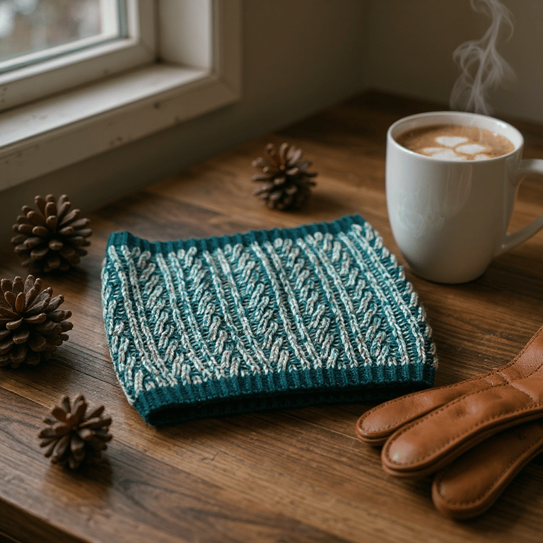 Teal Green Shetland Wool Cowl