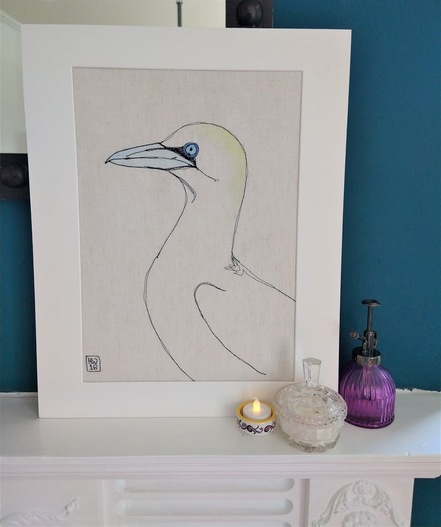 Gannet Embroidered Portrait