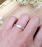 Handmade Personalised Silver Tree Bark Ring - Image 5