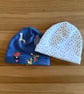 Newborn Baby Hats, Beanie hats. 2 PK. Ideal for the newborn baby 0-3mths - BE09