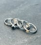 Blue Topaz Stack Ring, silver stack ring, oxidised stack ring, London blue Topaz - Image 8