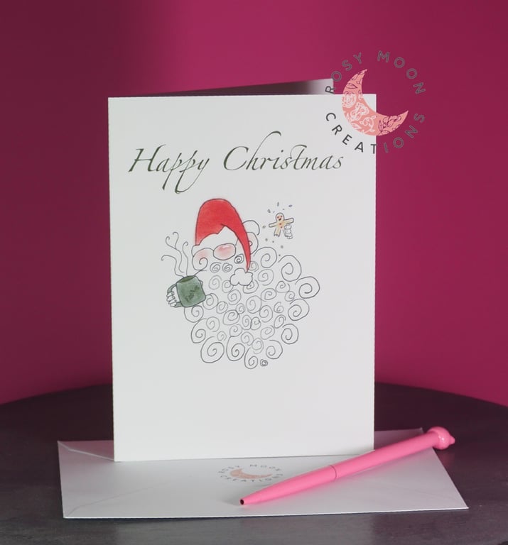Santa’s Snack, Blank Christmas Card 