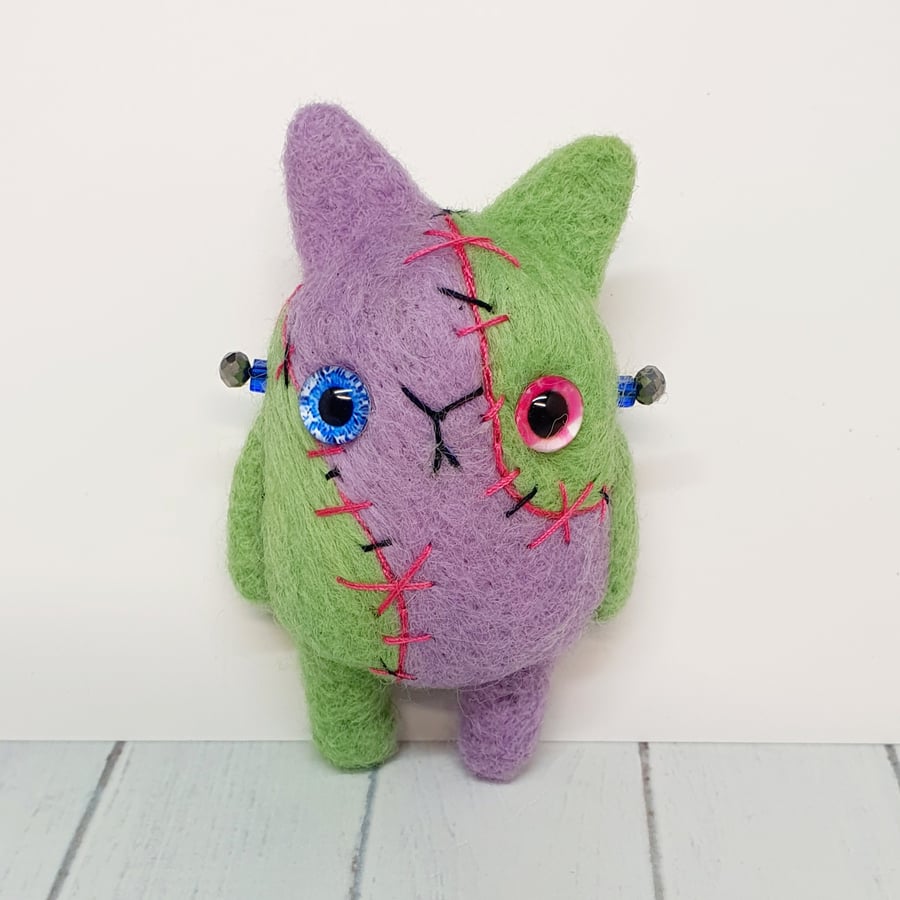 CUSTOM FOR MELANIE Frankenstein Kitty Art Doll