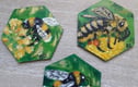 Set of 3 hand painted canvas fridge magnets 