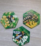 Set of 3 hand painted 'bees" canvas fridge magnets