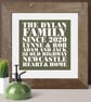Heart and Home Personalised Print  - available in any colour - Image 1