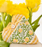 YELLOW BRIAR ROSE HEART DECORATION - with lavender - Image 3