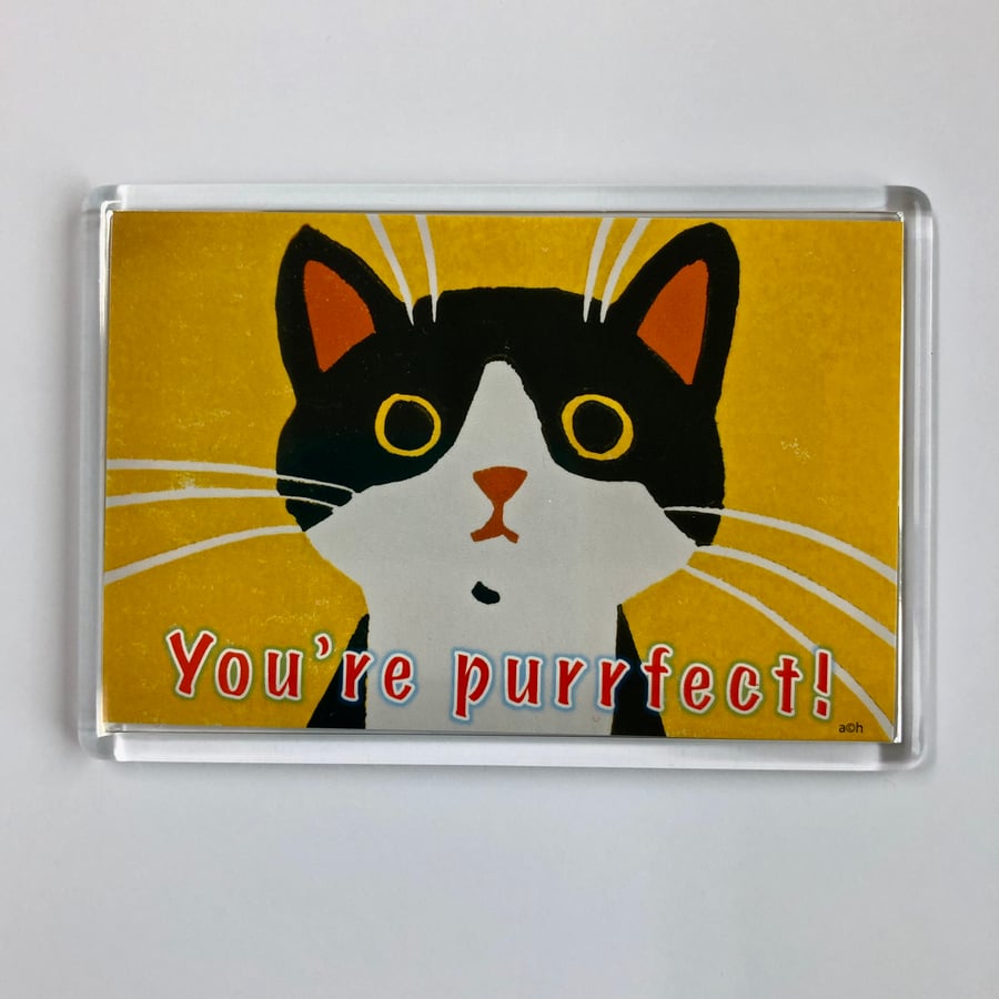 YOU'RE PURRFECT-CAT FRIDGE MAGNET