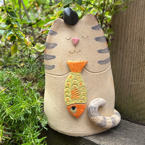 Cat with kipper tie