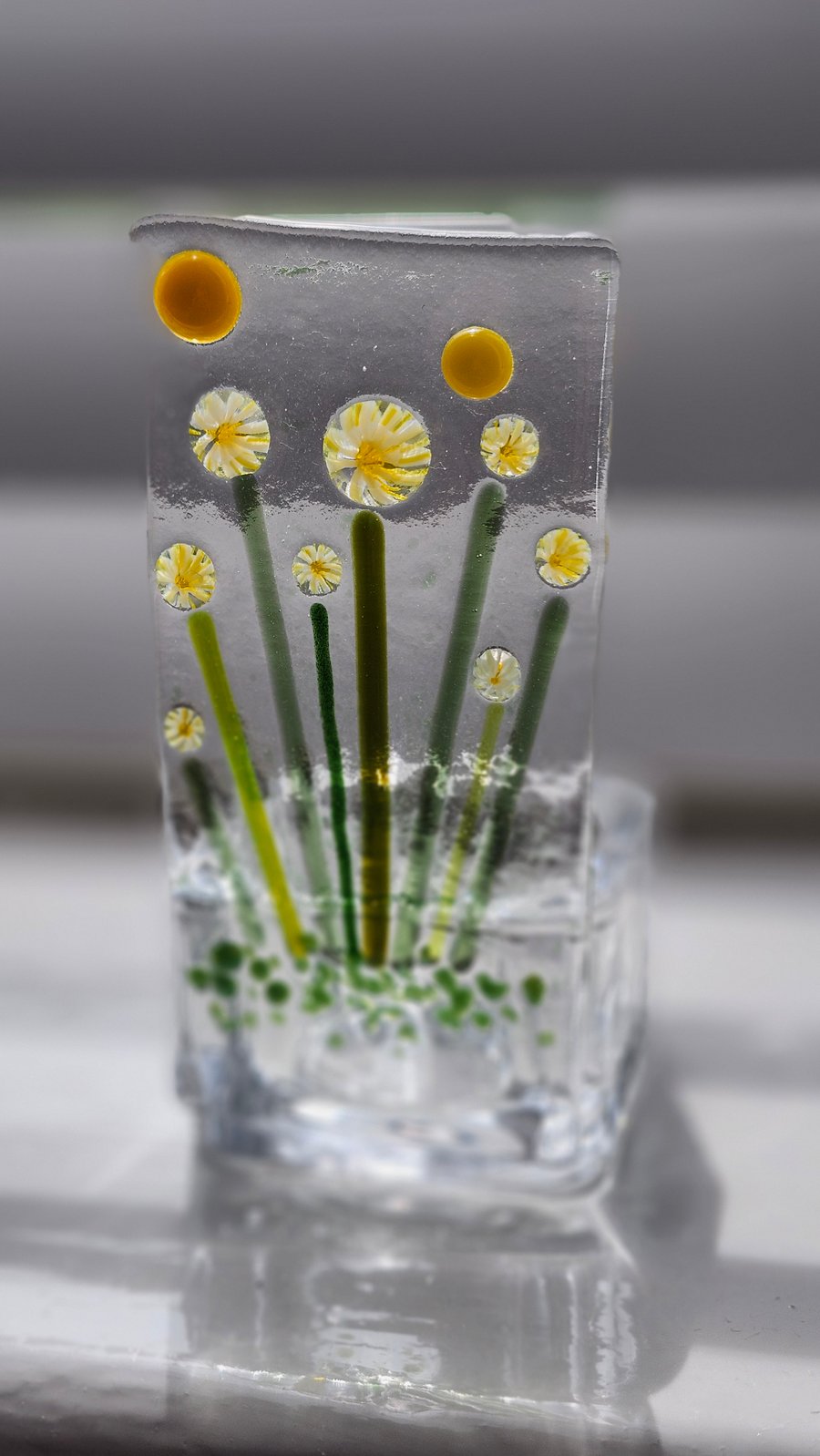 Fused Glass Tealight Suncatcher