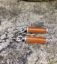 Scrolls orange aventurine silver earrings - Image 5