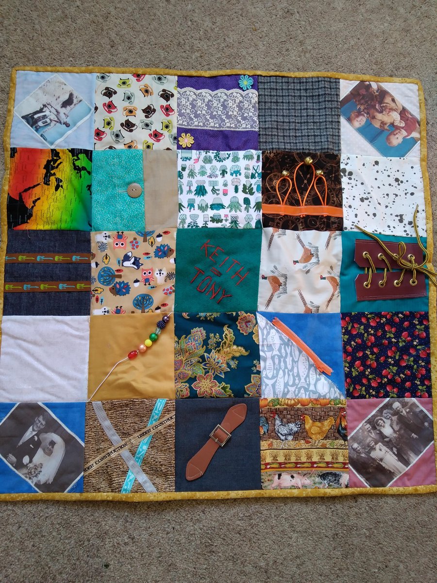 Memory quilt for dementia sufferers