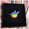 Rainbow Wren of Hope glass pendant - Zorro