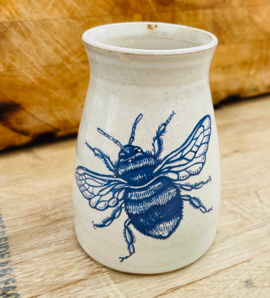 Handmade stoneware bud vase - in collaboration with House of Hawks