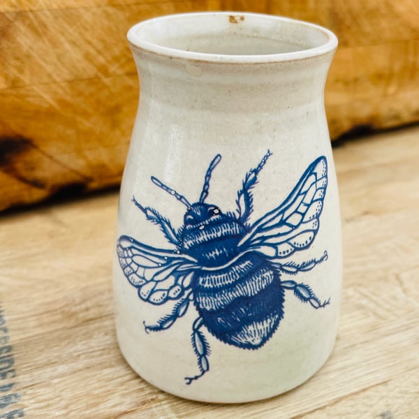 Handmade stoneware bud vase - in collaboration with House of Hawks