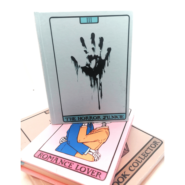 Literary theme Notebook, Tarot Card Inspired, Handmade and Handbound, A5 or A6
