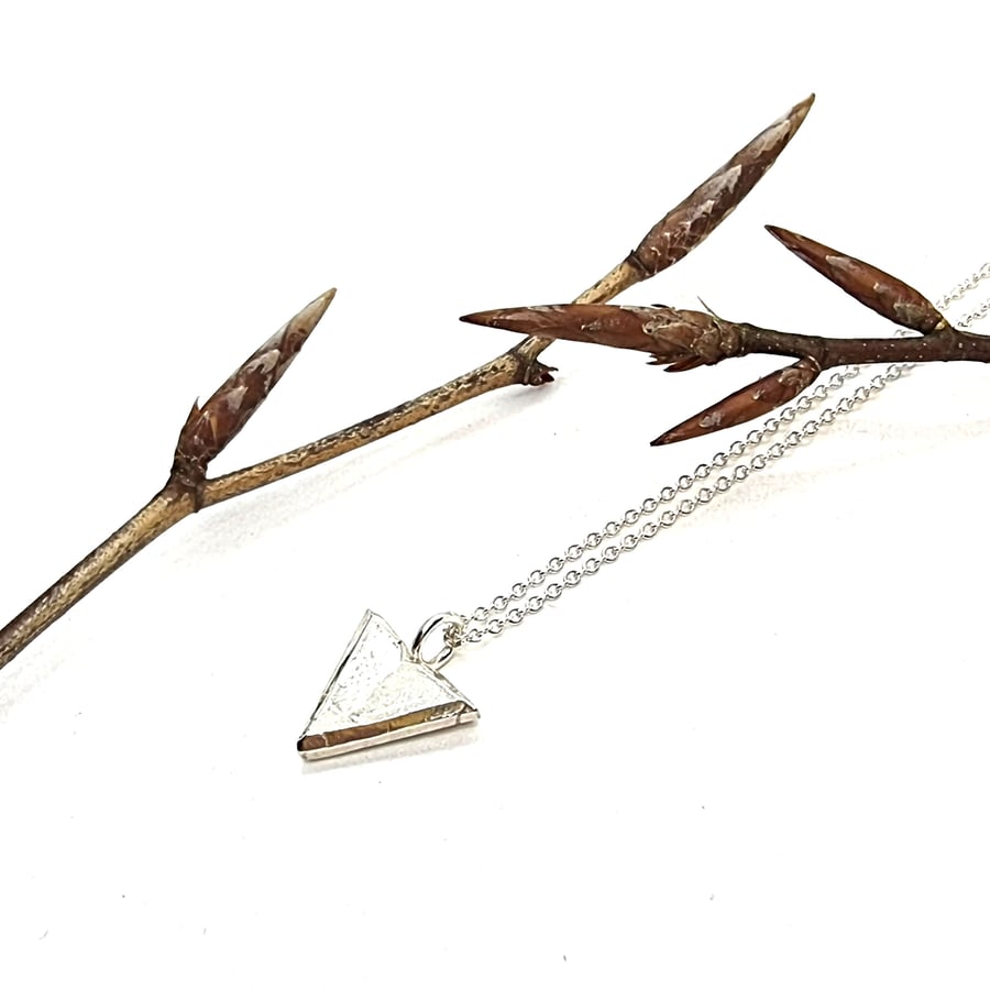Silver triangle Arrowhead pendant necklace