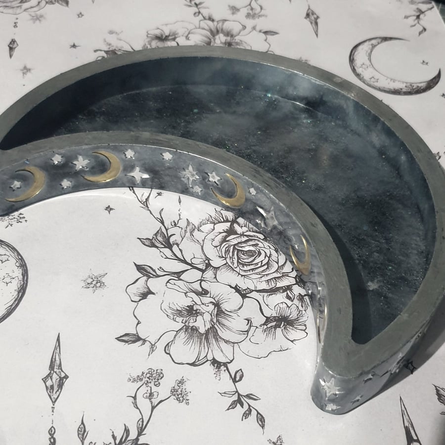 Crescent half moon  Resin Moon Tray 