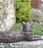 Lying Cat Animal Statue Large Bronze Resin Garden Sculpture - Image 3