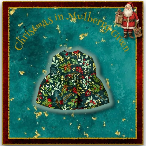 Mistletoe and Holly Dress for Baby Daisy 