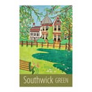 Southwick Green travel poster print by Susie West