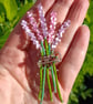 Glass Beaded Heather Flower Posy Brooch - Image 6